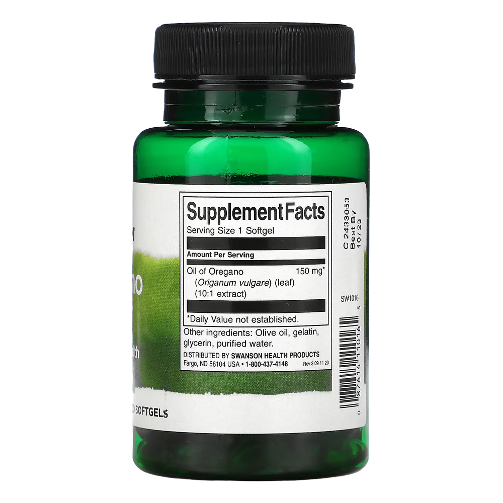 150mg Swanson 120softGLs Oregano Oil