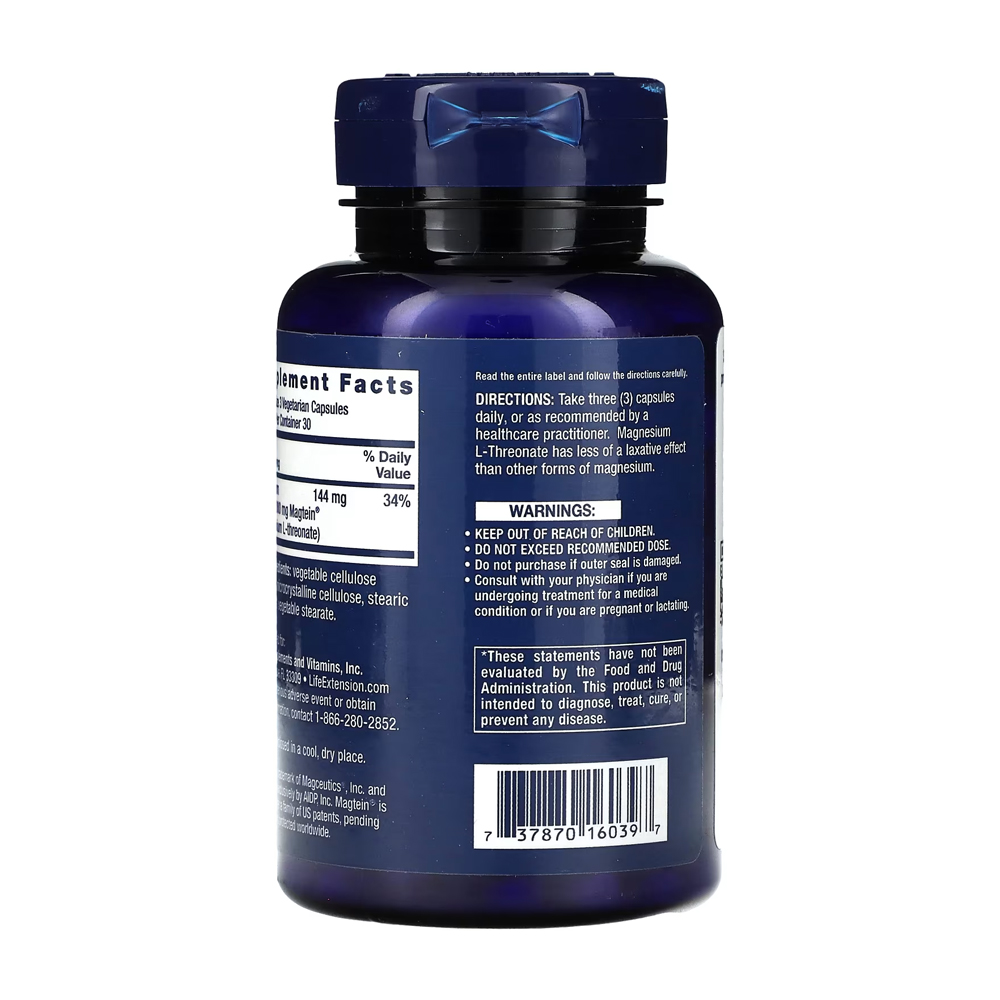 Neuro-MAG Magnesium Life Extension 90caps Imported