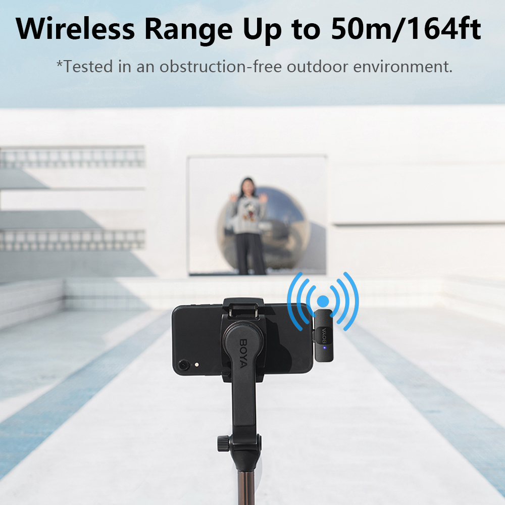 BOYA BY-V1 wireless microphone system ISO 2.4GHZ devices