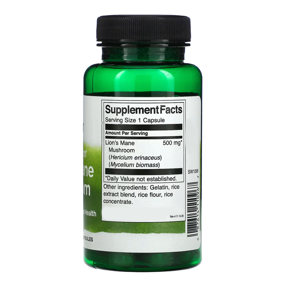 Swanson Lion's Mane 500mg 60 capsules