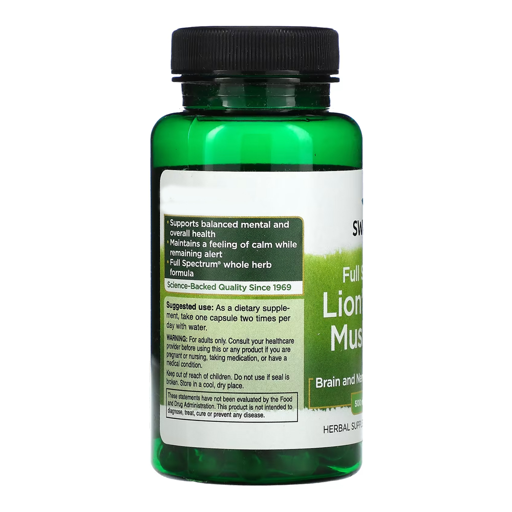 Swanson Lion's Mane 500mg 60 capsules